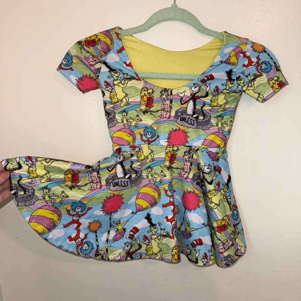 Girls 2T/3T Dr. Suess Boutique Handmade Dress - Picture 2 of 5